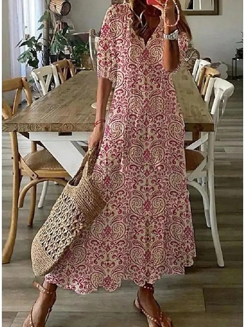 Megan | Robe longue bohème de printemps