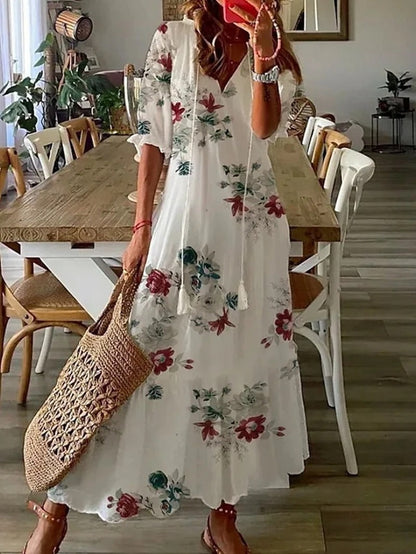 Megan | Robe longue bohème de printemps