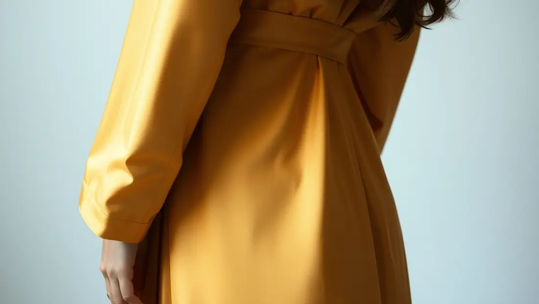 Robe sur manne, détail de la coupe.